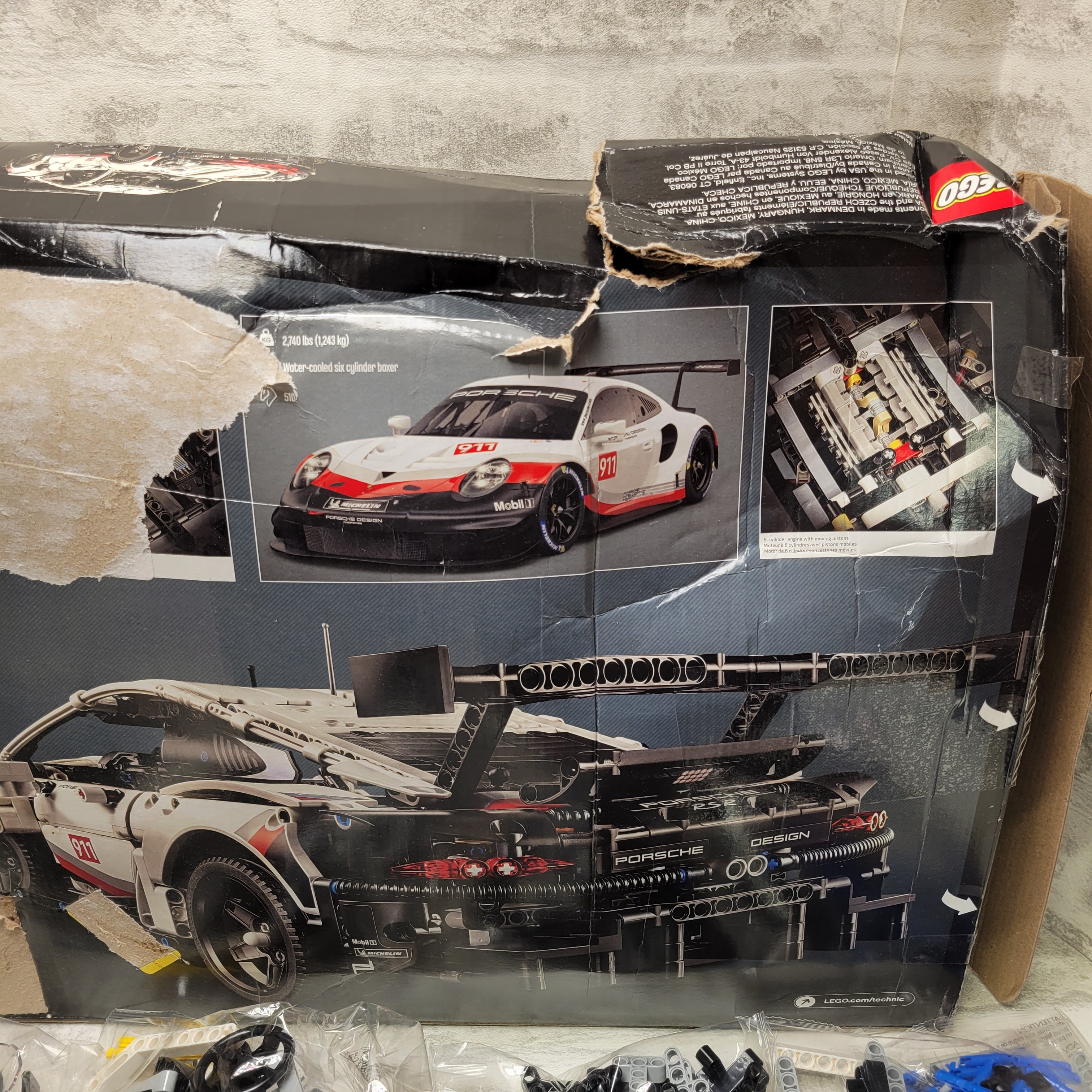 LEGO Technic Porsche 911 RSR 42096 Race Car Building Set (1,580 Pieces) (7696638116078)